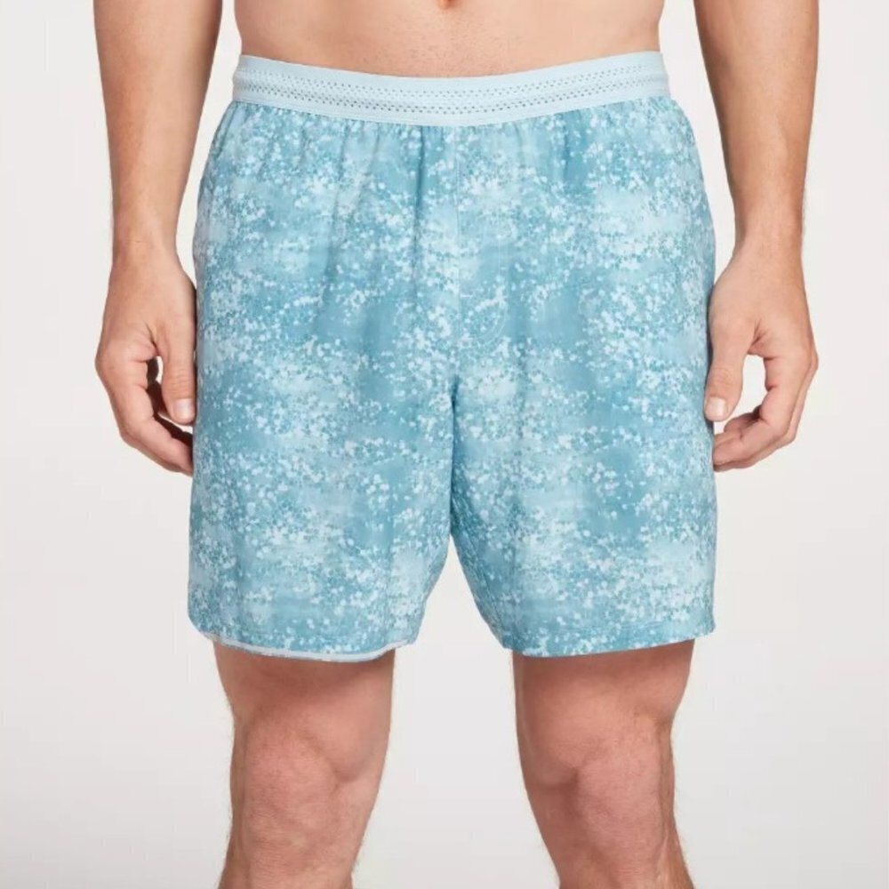 VRST Men's Sun Spots Light Sky Print 7” Velocity Run Short - XXL